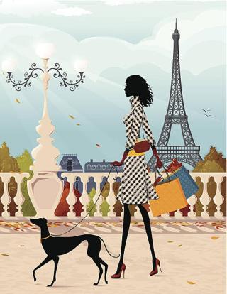 Ilustrace Shopping in Paris