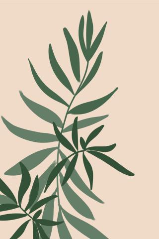 Ilustrace Solid greenery in green, Blursbyai,