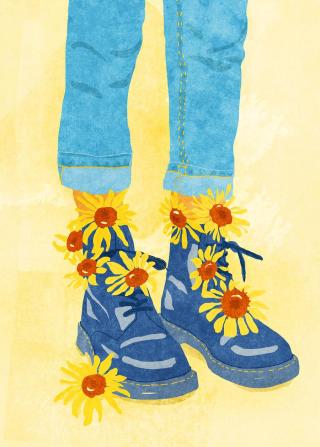 Ilustrace Sunflower Walk, Raissa Oltmanns,