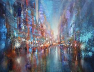 Ilustrace The blue city, Annette Schmucker,