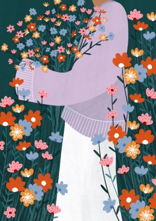 Ilustrace Wildflower Garden, Bea Muller,