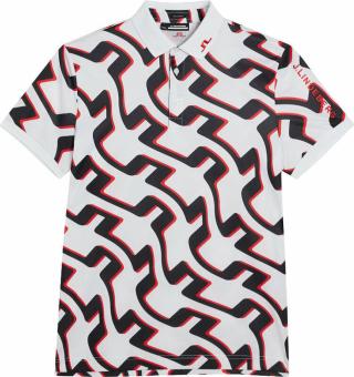 J.Lindeberg Tour Tech Regular Fit Print Mens Polo Bridge Wave White 2XL