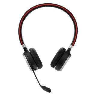 Jabra Evolve 65 SE/Stereo/BT/Bezdrát/MS/Černá-červená