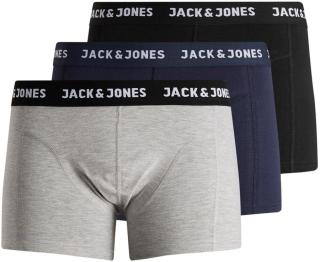Jack&Jones 3 PACK - pánské boxerky JACANTHONY 12160750 Black - Blue nights - LGM M