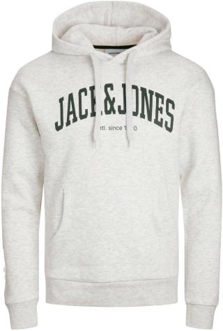 Jack&Jones Pánská mikina JJEJOSH Relaxed Fit 12236513 White Melange XXL