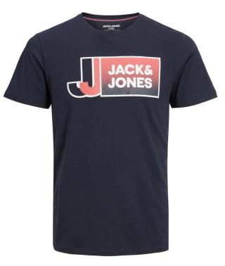 Jack&Jones Pánské triko JCOLOGAN Standard Fit 12228078 Navy Blazer L