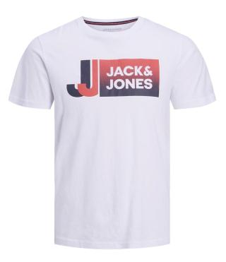 Jack&Jones Pánské triko JCOLOGAN Standard Fit 12228078 White XXL