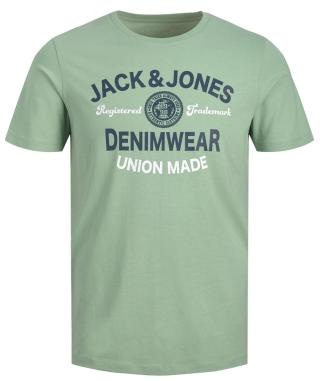 Jack&Jones Pánské triko JJELOGO Regular Fit 12220500 Granite Green XL