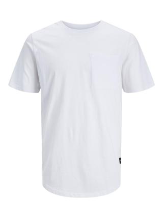 Jack&Jones Pánské triko JJENOA Long Line Fit 12210945 White L