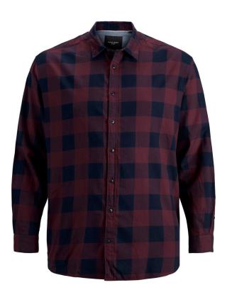 Jack&Jones PLUS Pánská košile JJEGINGHAM Loose Fit 12183107 Port Royale 3XL