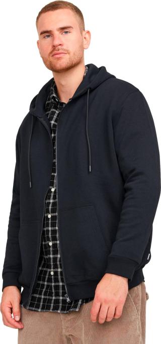 Jack&Jones PLUS Pánská mikina JJEBRADLEY Relaxed Fit 12250596 Black 4XL