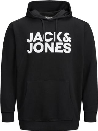 Jack&Jones PLUS Pánská mikina JJECORP Regular Fit 12163777 Black/large print 5XL