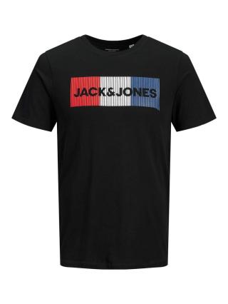 Jack&Jones PLUS Pánské triko JJELOGO Regular Fit 12158505 Black 4XL