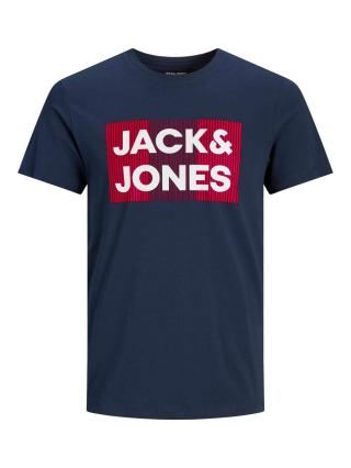 Jack&Jones PLUS Pánské triko JJELOGO Regular Fit 12158505 Navy Blazer 3XL