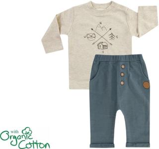 JACKY chlapecký set tričko a kalhoty Boys In The Wood z organické bavlny 3321240 62 béžová