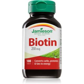 Jamieson Biotin 250mg doplněk stravy pro krásné vlasy a pokožku 100 tbl
