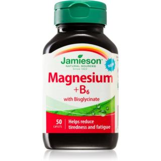 Jamieson Magnesium + B6 with Bisglycinate tablety pro podporu snížení míry únavy a vyčerpání 50 tbl