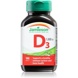 Jamieson Vitamín D3 1000 IU doplněk stravy pro podporu zdraví kostí a zubů 100 tbl