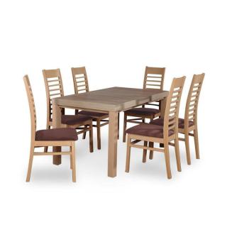Jídelní set Poreč - 6x židle, 1x stůl,rozklad