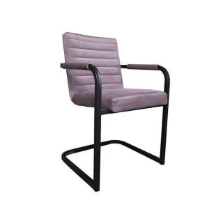 Jídelní židle Merenga černá, světle růžová