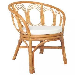 Jídelní židle přírodní ratan / plátno Dekorhome Hnědá,Jídelní židle přírodní ratan / plátno Dekorhome Hnědá