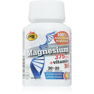 JML Magnesium 375mg + vitamin B6 tablety pro podporu zdraví nervové soustavy 50 tbl