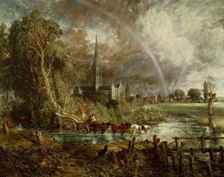 John Constable - Obrazová reprodukce Salisbury Cathedral From the Meadows, 1831,