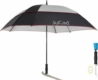 Jucad Telescopic Umbrella Windproof With Pin Black/Silver/Red