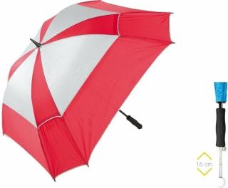 Jucad Telescopic Umbrella Windproof With Pin Red/Silver