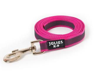 Julius-K9 pogumované vodítko, pink / 20 mm 1,2 m