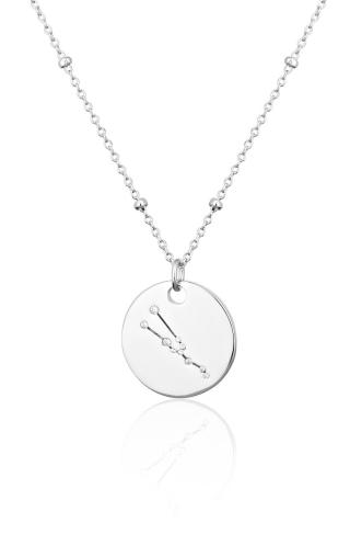 JVD Moderní stříbrný náhrdelník se zirkony Býk SVLN0327XH2BIBY