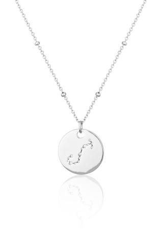 JVD Moderní stříbrný náhrdelník se zirkony Štír SVLN0327XH2BISI
