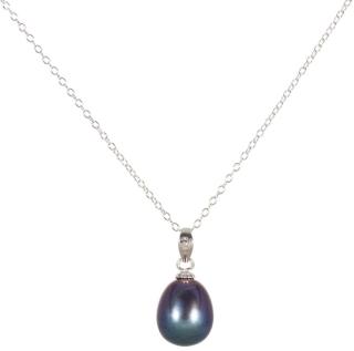 JwL Luxury Pearls Stříbrný náhrdelník s modrou perlou JL0438  45 cm