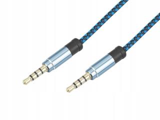 Kabel 1,5M Aux Mini Jack 3,5MM 4PIN Opletení