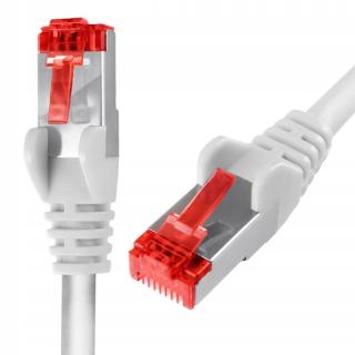 Kabel RJ45 Cat 6 S/ftp AWG27 Lszh bílý 25m