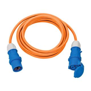 Kabel s CEE zásuvkou a CEE zástrčkou, barva oranžová, různé délky - 5