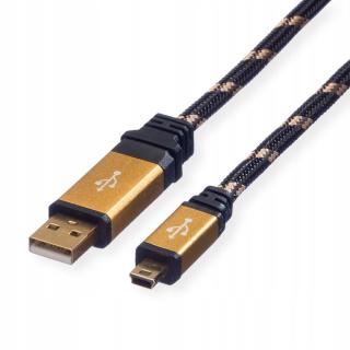 Kabel Usb 2.0 A Mini M/M pozlacený 0,8m