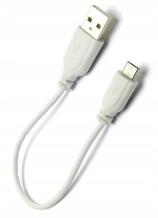 Kabel Usb, Usb A M- Micro Usb B M, 0.2m, bílý