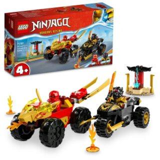 Kai a Ras v duelu auta s motorkou - Ninjago