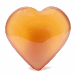 Kalcit medový masážní hmatka srdce 6 cm - cca 6 cm
