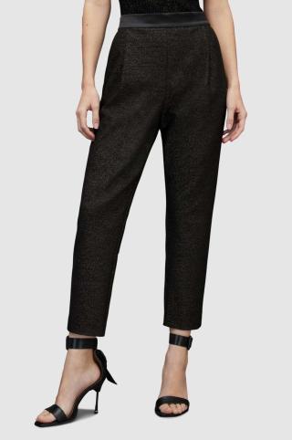 Kalhoty AllSaints dámské, černá barva, jednoduché, medium waist