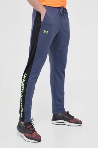 Kalhoty Under Armour pánské, tmavomodrá barva, s potiskem