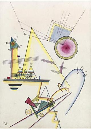 Kandinsky, Wassily - Obrazová reprodukce ""Ame delicate""  Peinture de Vassily Kandinsky  1925,