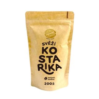 Káva Zlaté Zrnko - Kostarika - "SVĚŽÍ" 200 g ZRNKOVÁ