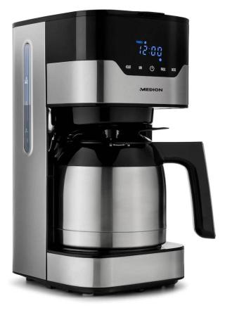 Kávovar s termoskou Medion MD 18458 / 900 W / 1,1 l / nerez / stříbrná