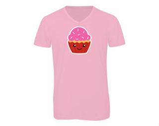 Kawaii cupcake Pánské triko s výstřihem do V