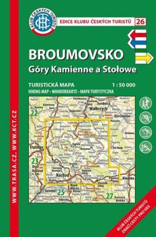 KČT 26 Broumovsko, Góry Kamienne a Stolowe1:50 000/turistická mapa