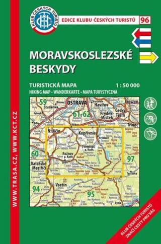 KČT 96 Moravskoslezské Beskydy 1:50T Turistická mapa