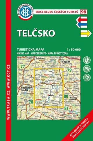 KČT 98 Telčsko 1:50 000 / 6.vydání 2021