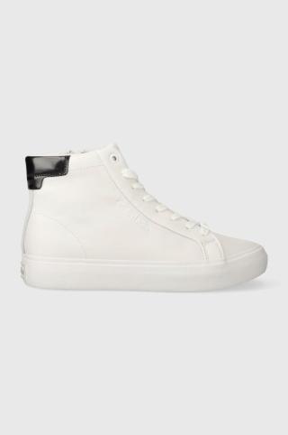 Kecky Calvin Klein VULC HIGH TOP dámské, bílá barva, HW0HW01679